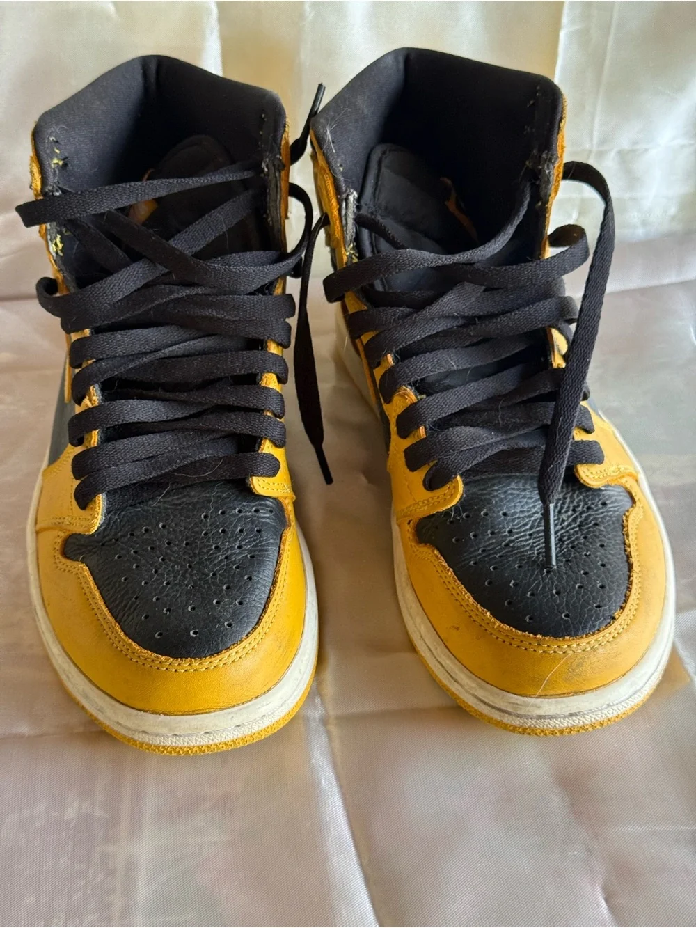 Jordan High-Top Sneakers in Yellow and Black